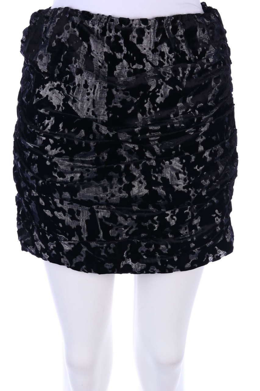 maje - Skirt, Silk-blend with Flock Print - D 40