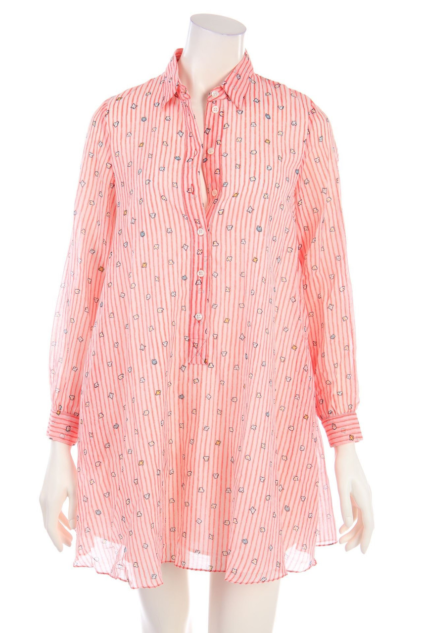 PAUL & JOE - Print-Shirt Dress, Silk-blend - D 36