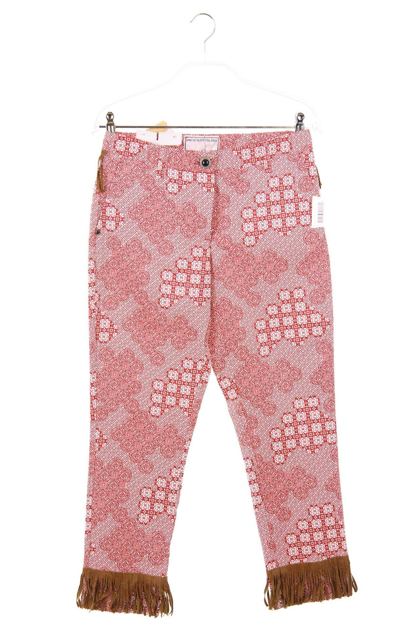 White Sand 88 - Hose im Boho-Stil mit Kunstleder-Details - D 34