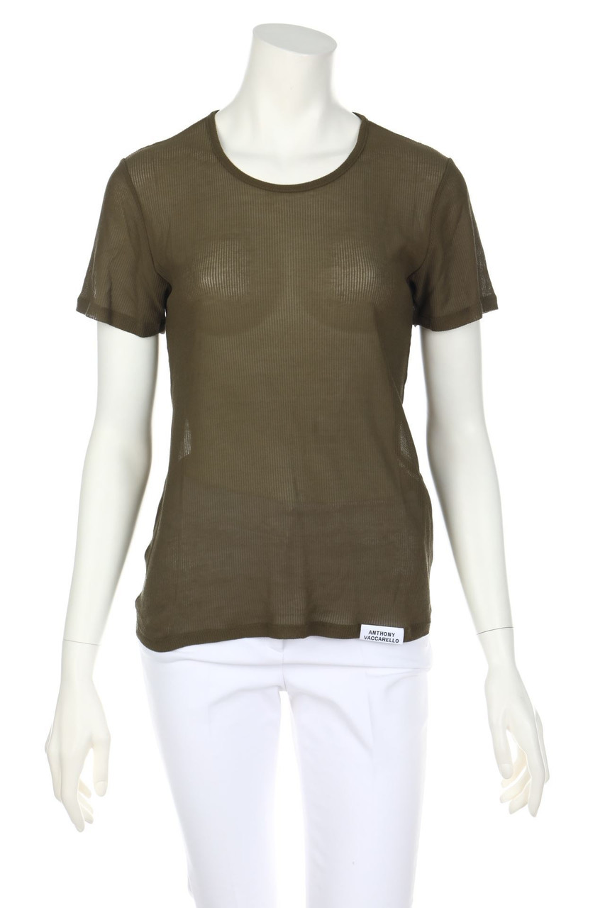 ANTHONY VACCARELLO NOIR - Shortsleeve-Shirt with Logo Badge - D 32