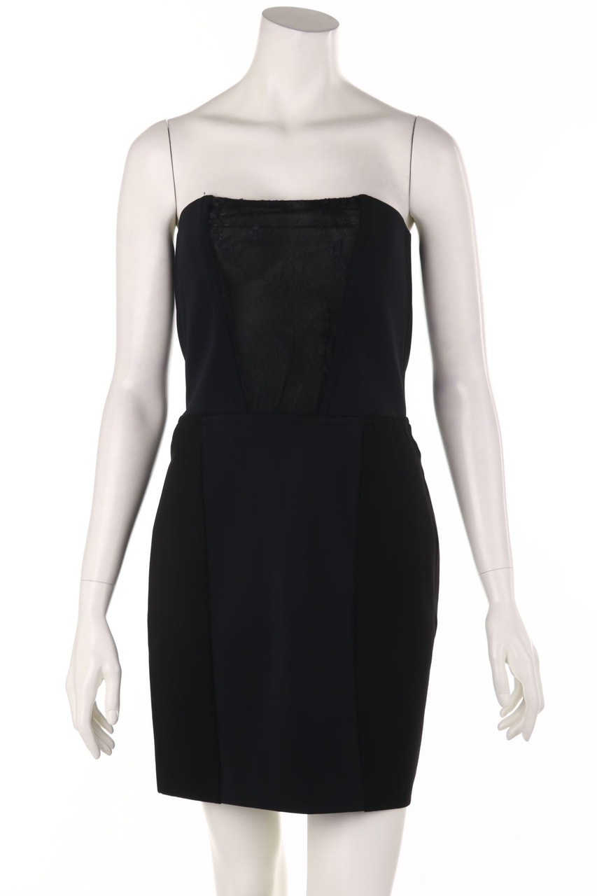 maje - Dress with Lace Insert - D 38