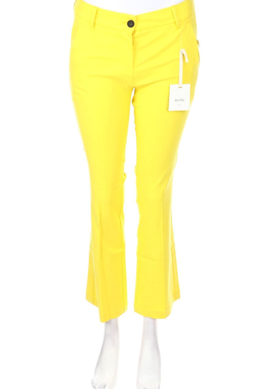 ALYSI - Flared Pants with Logo Application - D 36