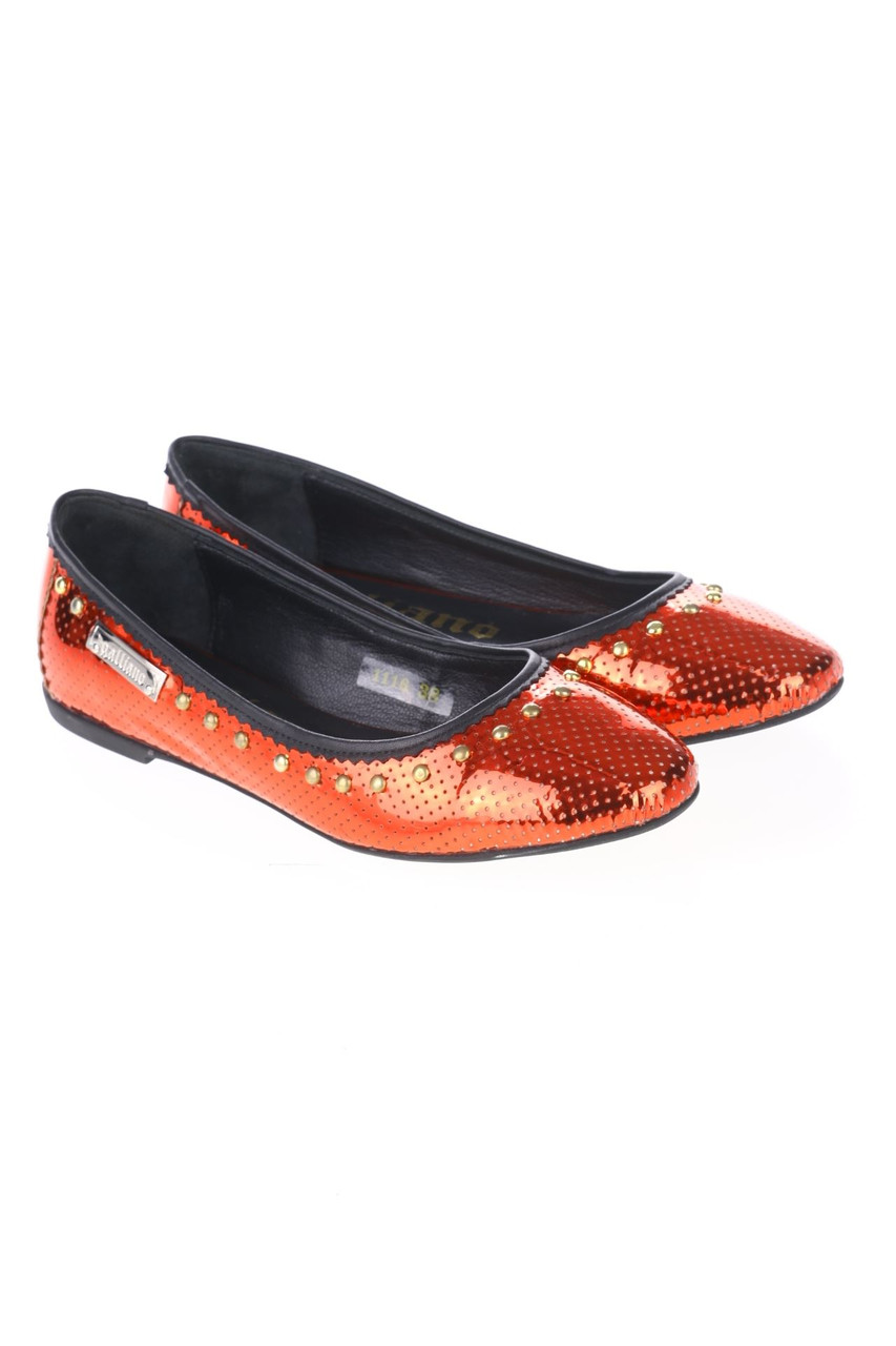 galliano - Metallic ballerina flats with Studs