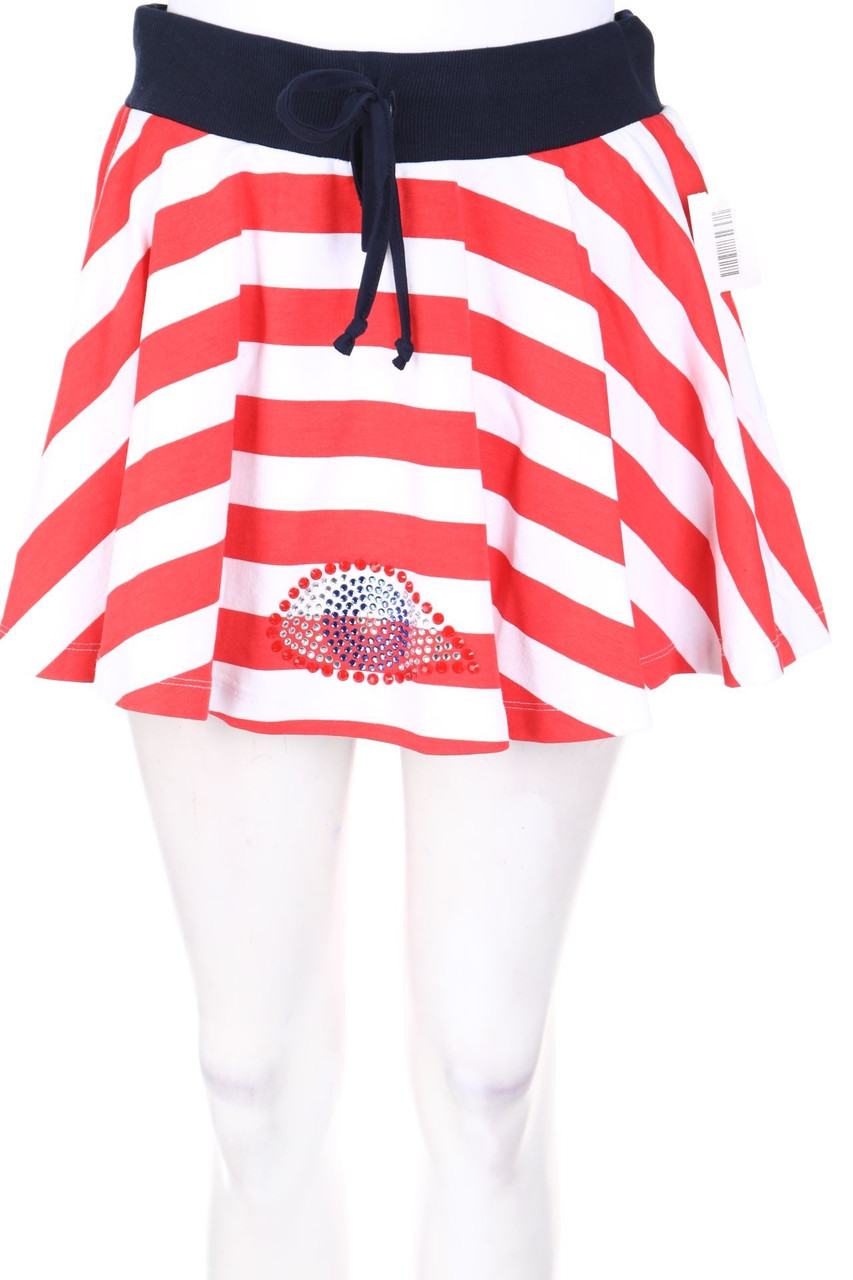 Odi et Amo - Stripe Skirt with Rhinestones - S