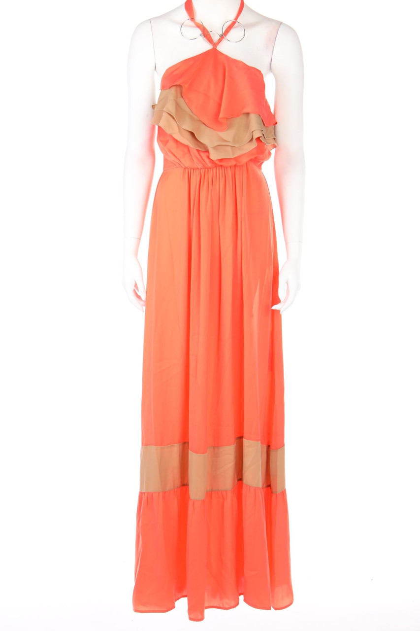 ANNARITA N - Neckholder Evening Gown with Volants - D 36