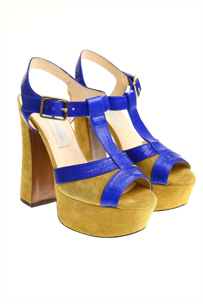 L´AUTRE CHOSE - Plateau-high heel sandals, Leather