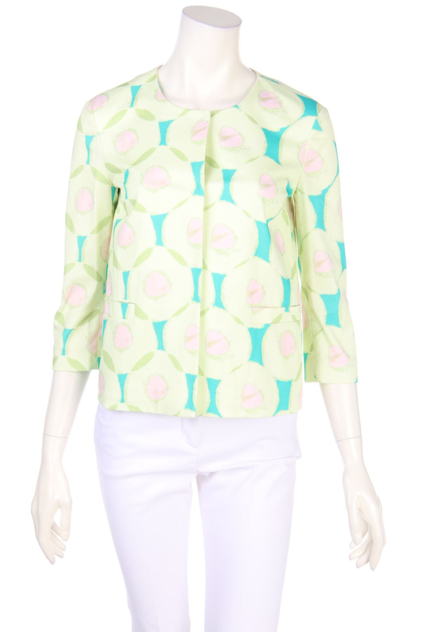 L´AUTRE CHOSE - Blazer-Jacke aus Baumwoll-Mix mit Print - D 40