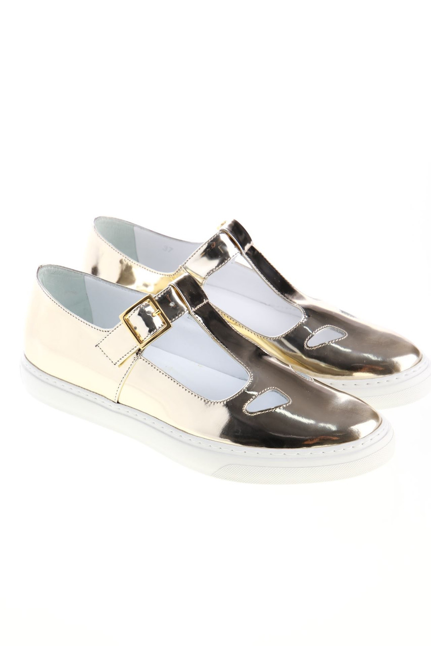 V Italia - Metallic loafers with Cut-outs