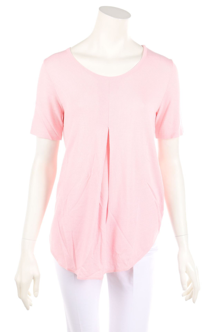 ELLA LAGO DI COMO - Shortsleeve-Shirt, Viscose-blend, Pleated - L