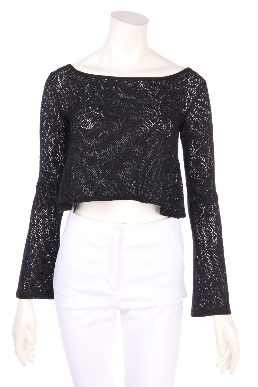 FISICO - Cropped-Longsleeve-Shirt, Lace - XS