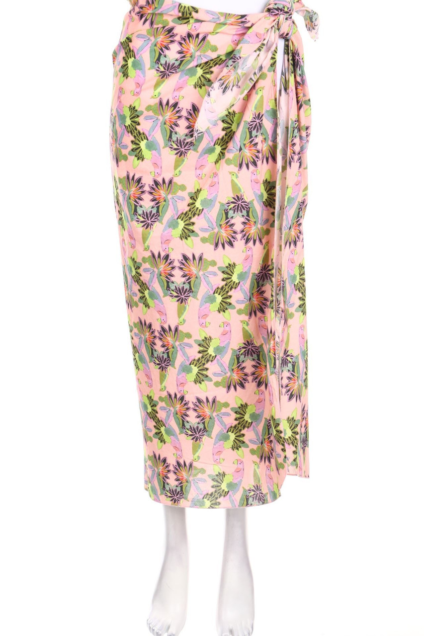 L´AUTRE CHOSE - Strand-Wickel-Midirock mit Print - M